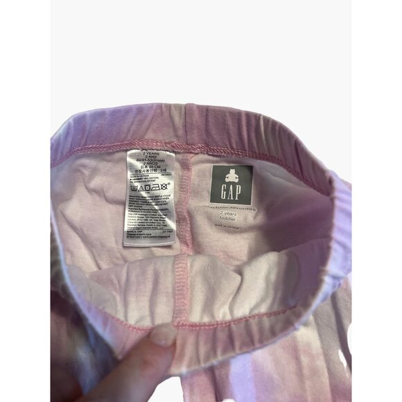 GAP Playtime Favorites Toddler Girls Size 2 Purple Tie Dye Outfit Set Cotton Pul - Picture 5 of 7